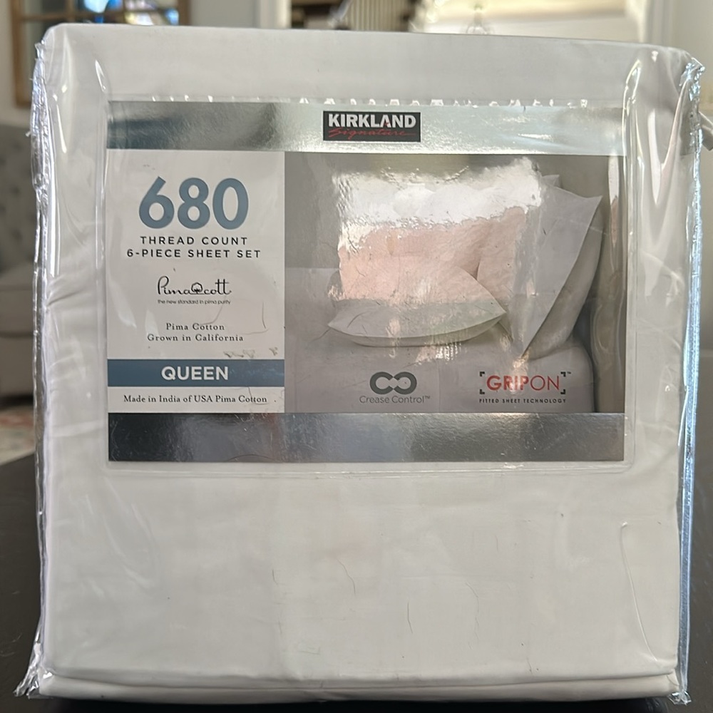 NEW KIRKLAND Queen 680 Thread Count 6 Piece Shee Set